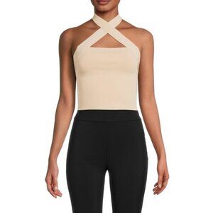 Alice + Olivia ​Tomiko Convertible Sleeveless Cropped Halter Top | Size M